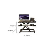 Black Adjustable Foldable Timber Computer Desk Image - 12
