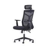 Black Adjustable Mesh Ergonomic Office Chair with Casters Image - 10