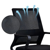 Black Adjustable Mesh Ergonomic Office Chair with Casters Image - 12