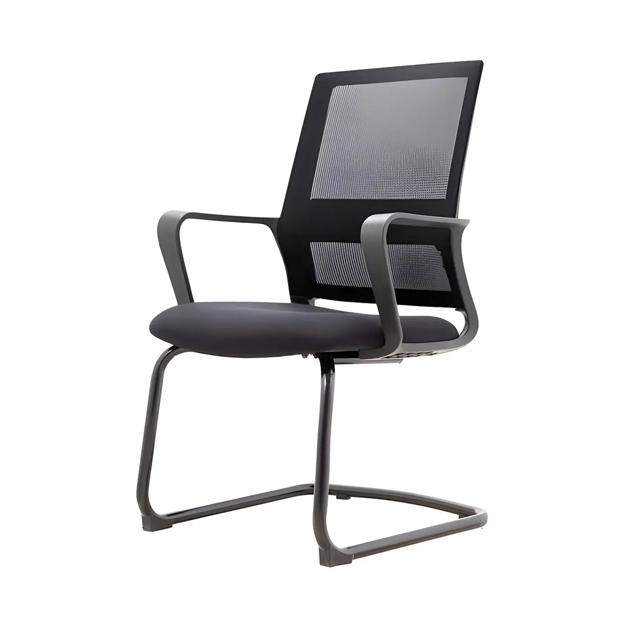 Black Adjustable Mesh Ergonomic Office Chair with Casters Image - 2