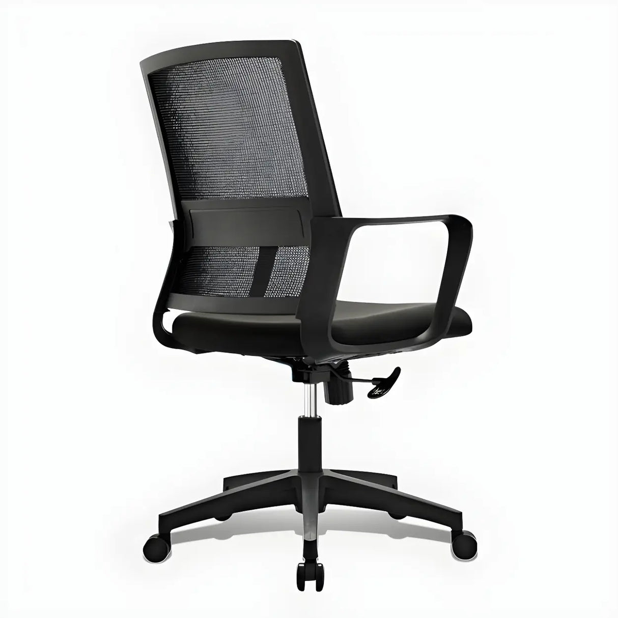 Black Adjustable Mesh Ergonomic Office Chair with Casters Image - 16