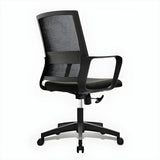 Black Adjustable Mesh Ergonomic Office Chair with Casters Image - 16