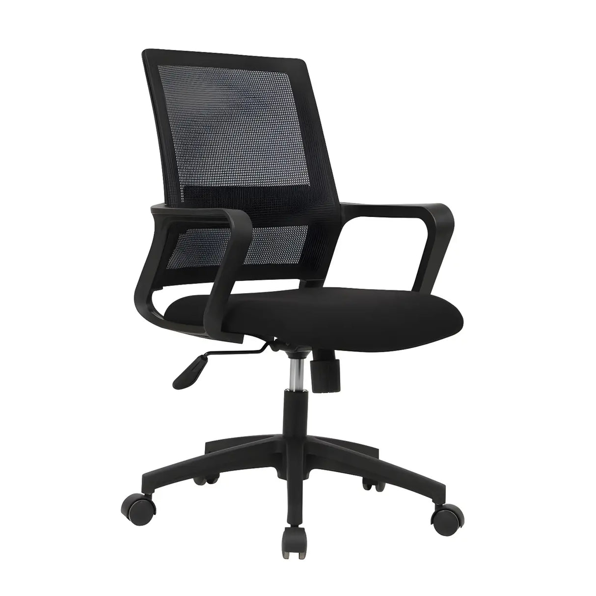 Black Adjustable Mesh Ergonomic Office Chair with Casters Image - 9