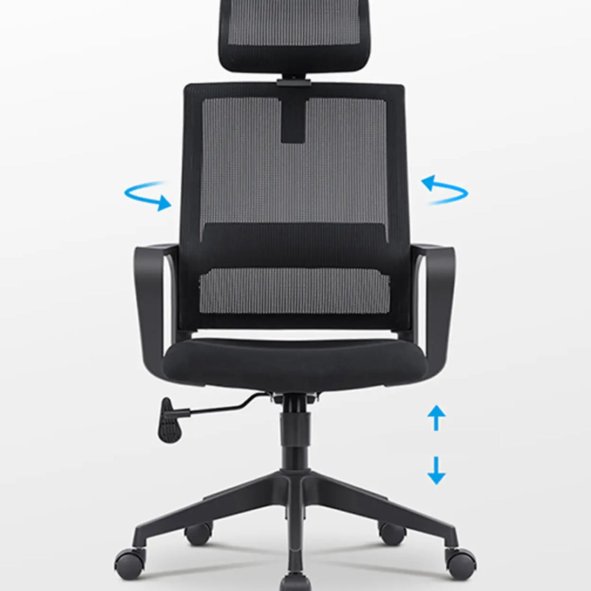 Black Adjustable Task Modern Ergonomic Mesh Office Chair Image - 5