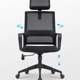 Black Adjustable Task Modern Ergonomic Mesh Office Chair Image - 5
