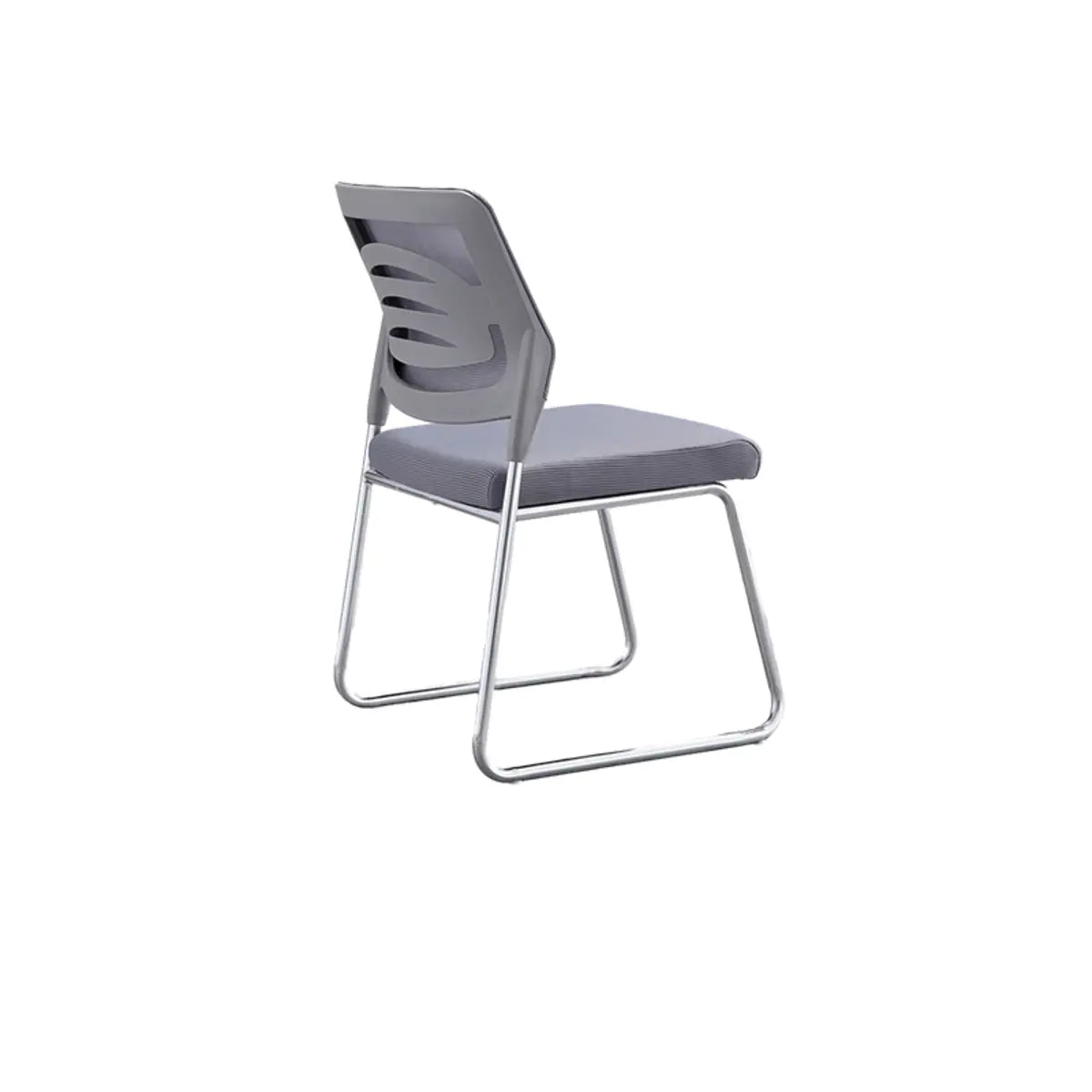 Black Armless Modern Ergonomic Mesh Office Chairs Image - 10