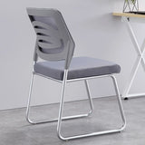 Black Armless Modern Ergonomic Mesh Office Chairs Image - 11