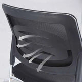 Black Armless Modern Ergonomic Mesh Office Chairs Image - 14