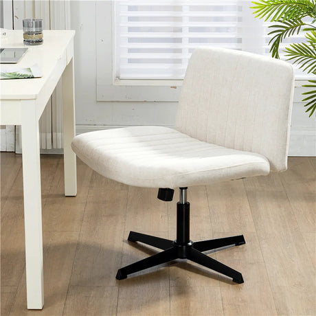 Black Base Comfort Rotating Fabric Studio Office Chair Image - 2