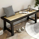 Black Bedroom Bench with Shoe Storage Image - 1