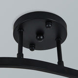 Black Branch Crystal Semi-Flush Mount Light 7-Light Image - 9