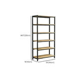 Black Casual Vertical Steel Frame Display Bookcase Image - 26