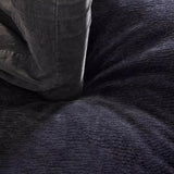 Black Chenille Square Arm Concealed Support Sofa Image - 8