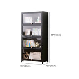 Black Closed Back Wood Vertical Organizer Bookcase Image - 46