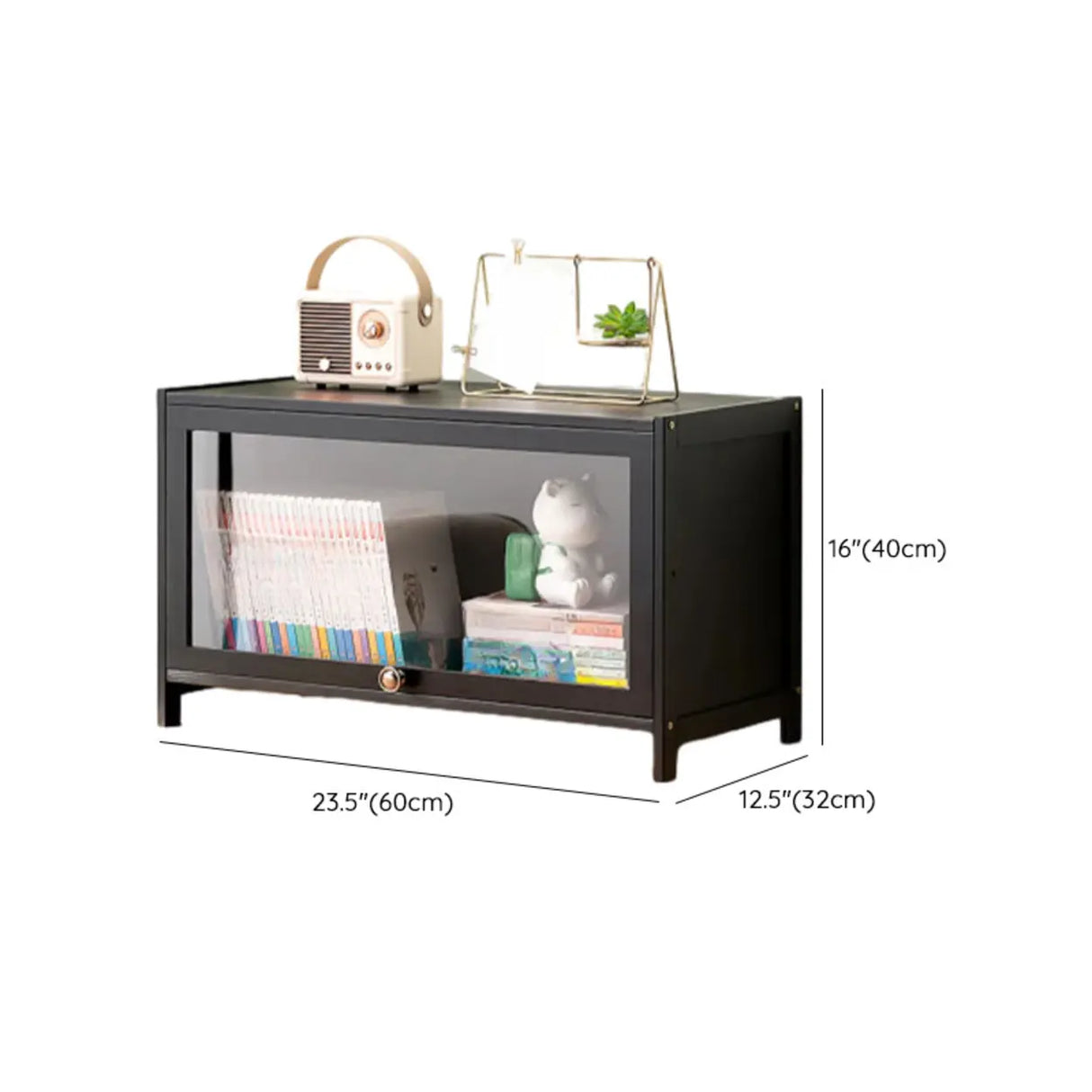 Black Closed Back Wood Vertical Organizer Bookcase Image - 68