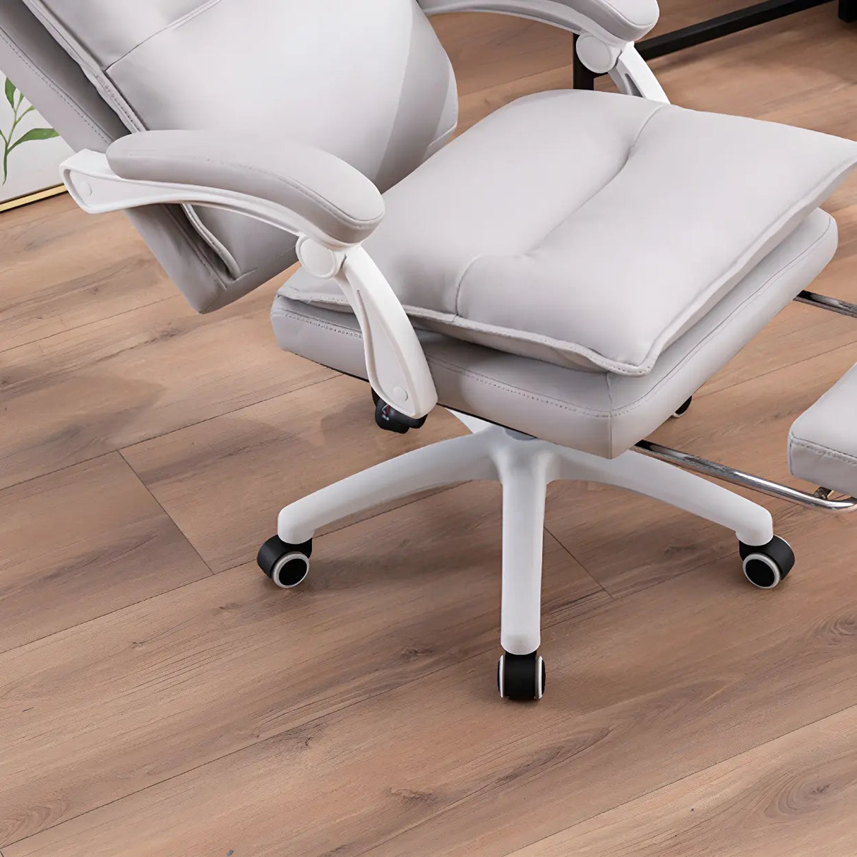 Black Comfort Ergonomic High-Back Fabric Office Chair Image - 12