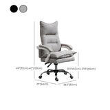 Black Comfort Ergonomic High-Back Fabric Office Chair Image - 15