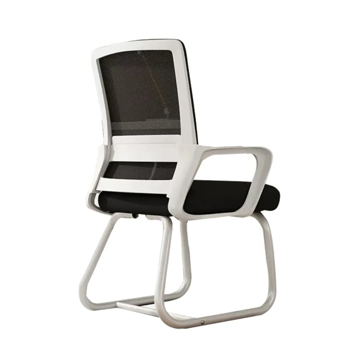 Black Comfortable Mesh Mid-Back Ergonomic Office Chair Image - 10