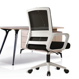 Black Comfortable Mesh Mid-Back Ergonomic Office Chair Image - 11