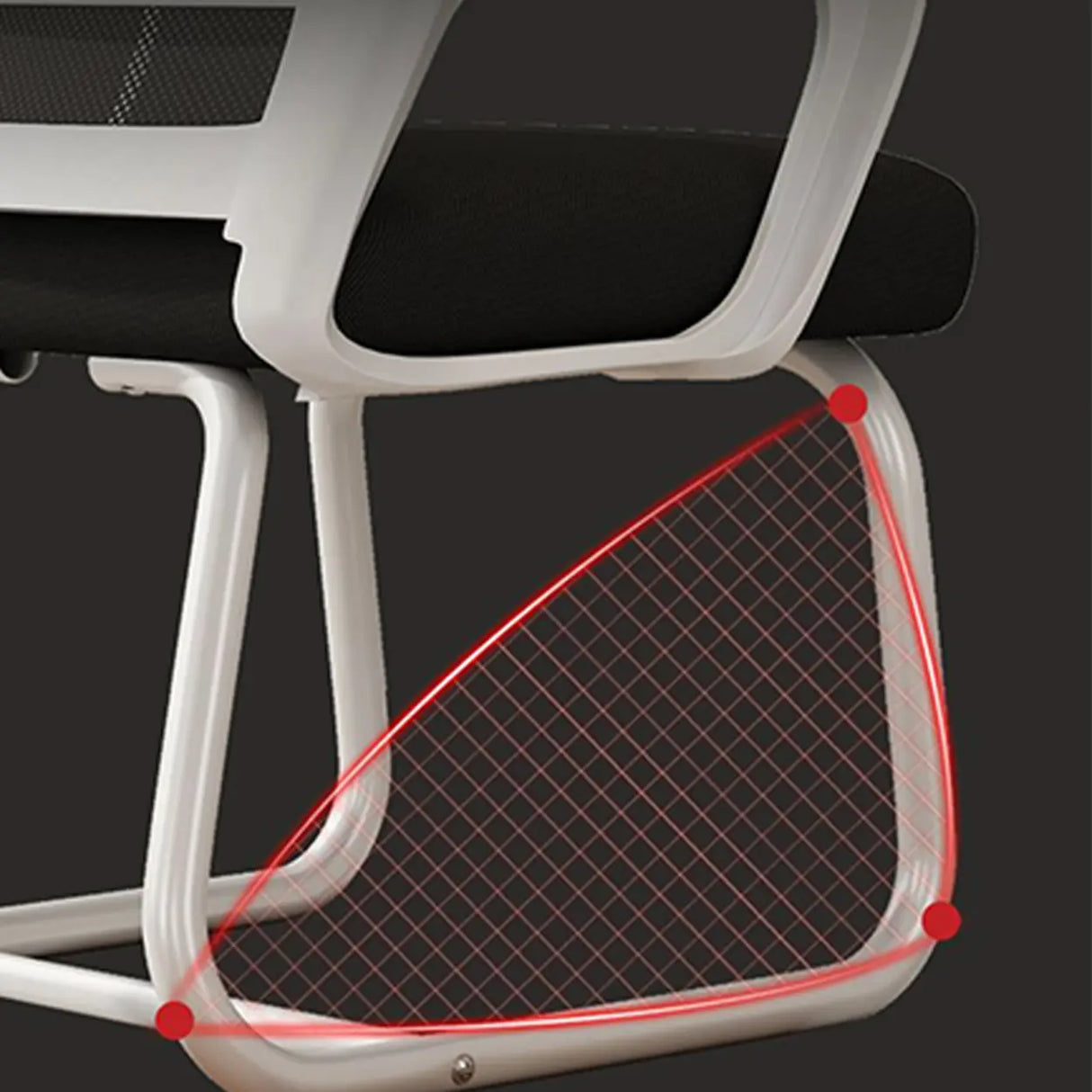 Black Comfortable Mesh Mid-Back Ergonomic Office Chair Image - 13
