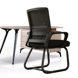 Black Comfortable Mesh Mid-Back Ergonomic Office Chair Image - 2