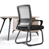 Black Comfortable Mesh Mid-Back Ergonomic Office Chair Image - 3