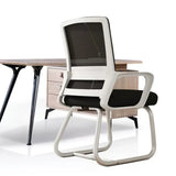 Black Comfortable Mesh Mid-Back Ergonomic Office Chair Image - 5