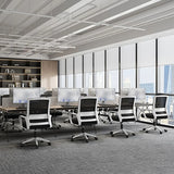 Black Comfortable Mesh Mid-Back Ergonomic Office Chair Image - 6