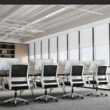 Black Comfortable Mesh Mid-Back Ergonomic Office Chair Image - 8