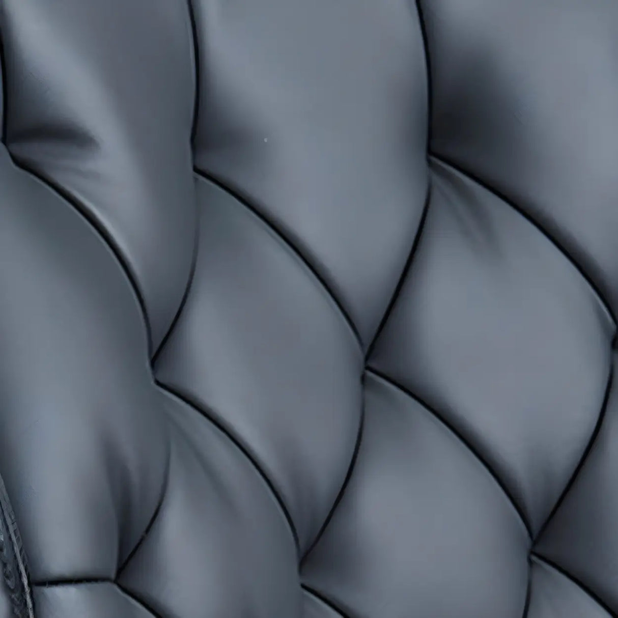Black Contempoary Armless Faux Leather Office Chair Image - 11