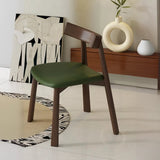 Black Curved Back Upholstered Wooden Dining Chairs Image - 13