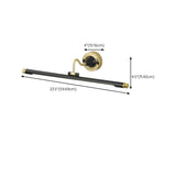 Black  Cylinder Modern Wall-Mounted Vanity Lights #size
