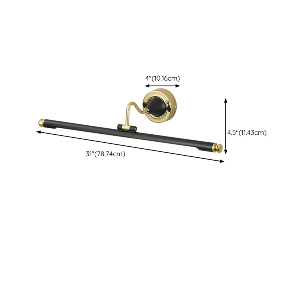 Black  Cylinder Modern Wall-Mounted Vanity Lights Image - 13