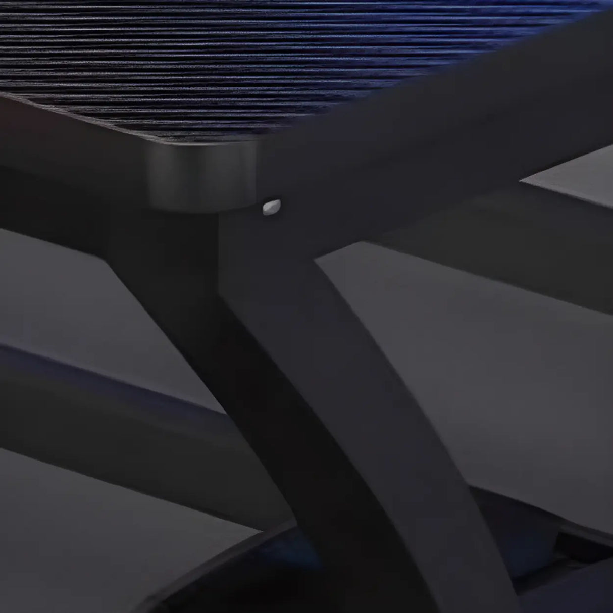 Black Double Standard Gaming Wood Desk with Cord Slots Image - 7