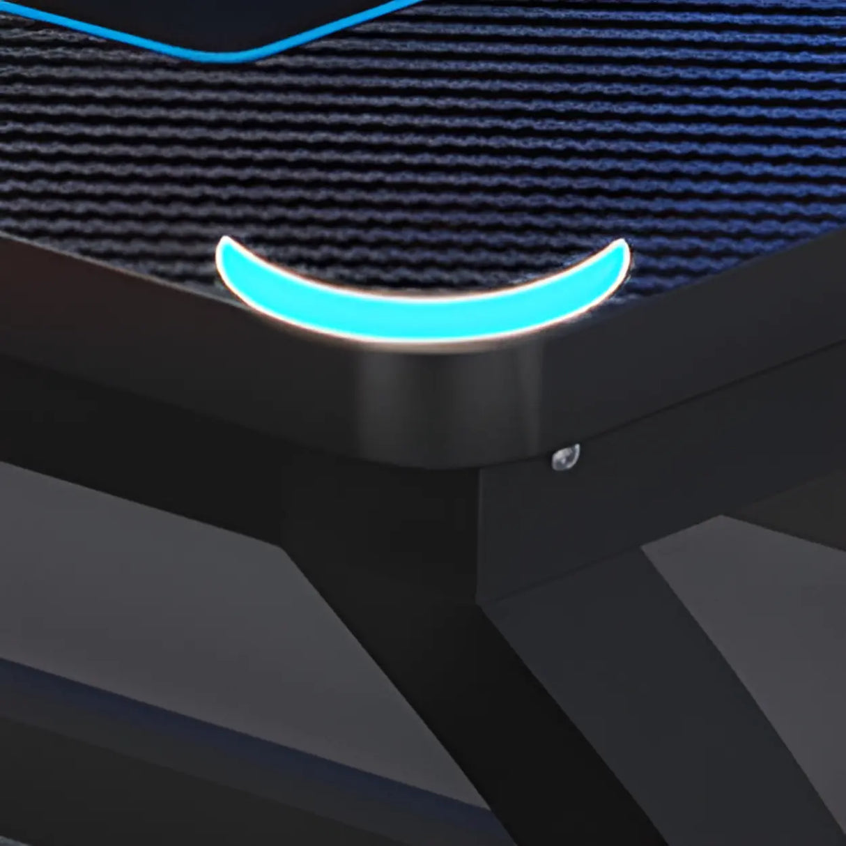 Black Double Standard Gaming Wood Desk with Cord Slots Image - 9