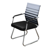 Black Ergonomic Design Modern Mesh Sled Base Office Chair Image - 12