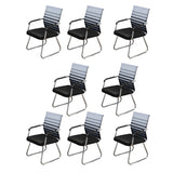 Black Ergonomic Design Modern Mesh Sled Base Office Chair Image - 17