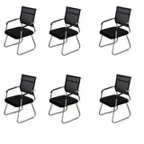 Black Ergonomic Design Modern Mesh Sled Base Office Chair Image - 21