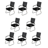 Black Ergonomic Design Modern Mesh Sled Base Office Chair Image - 22