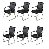 Black Ergonomic Design Modern Mesh Sled Base Office Chair Image - 26