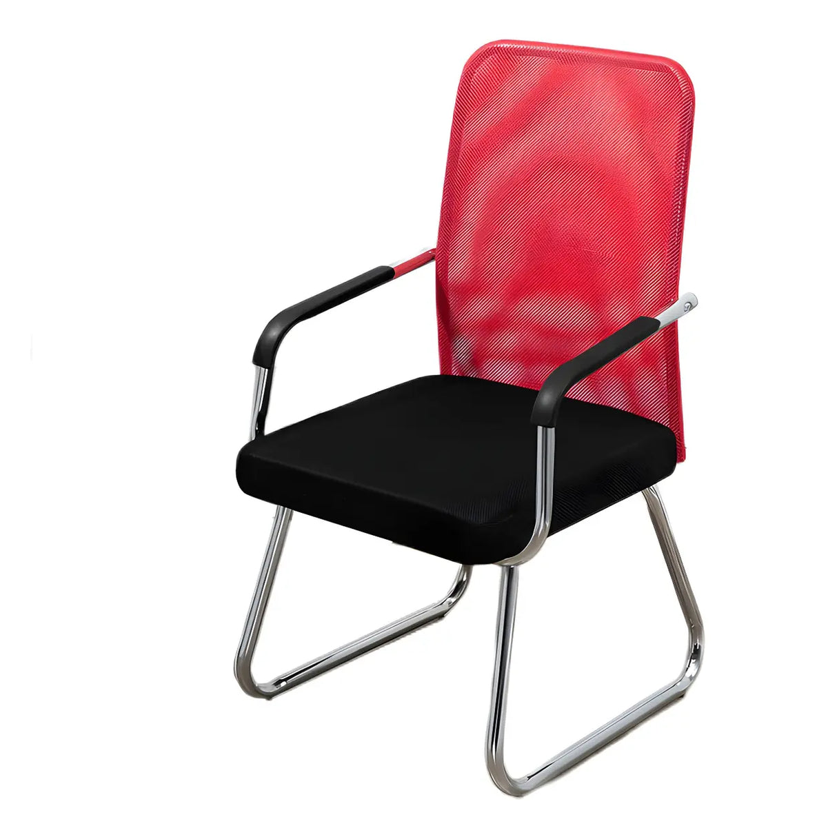 Black Ergonomic Design Modern Mesh Sled Base Office Chair Image - 33