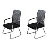 Black Ergonomic Design Modern Mesh Sled Base Office Chair Image - 39