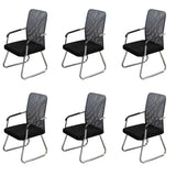 Black Ergonomic Design Modern Mesh Sled Base Office Chair Image - 41
