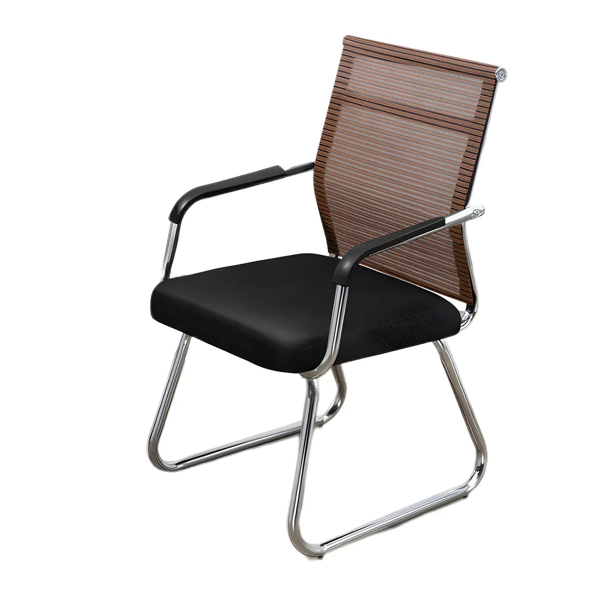 Black Ergonomic Design Modern Mesh Sled Base Office Chair Image - 43