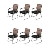 Black Ergonomic Design Modern Mesh Sled Base Office Chair Image - 46
