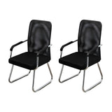 Black Ergonomic Design Modern Mesh Sled Base Office Chair Image - 54
