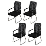 Black Ergonomic Design Modern Mesh Sled Base Office Chair Image - 55