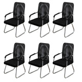 Black Ergonomic Design Modern Mesh Sled Base Office Chair Image - 56
