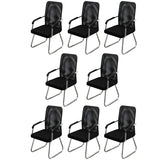 Black Ergonomic Design Modern Mesh Sled Base Office Chair Image - 57