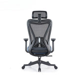 Black Ergonomic Steel Frame Mesh Lumbar Support Office Chair Image - 1